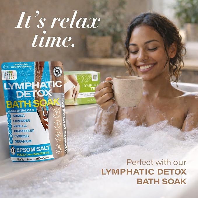 Premium Lymphatic Drainage Tea Collection | 3-Pack Herbal Teas & Recipes Book for Detox - Arnica Tea Set with Lympho Tea, Green Tea, for Cleanse & Detox, Post Lymphatic Massage, Post Surgery, Bruising and Swelling- 3 Teas+ Recipes Book