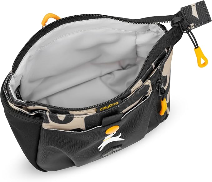 OllyDog Backcountry Day Bag | Dog Training Treat Pouch | Eco-Friendly Recycled Fabric Fanny Pack with Zipper Closure, Built-in Poop Bag Dispenser & Adjustable Waist Belt (Ciao)