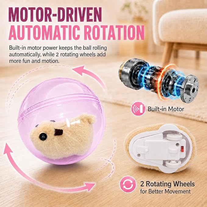 Self Rolling Interactive Cat Ball Smart Cat Ball Toy