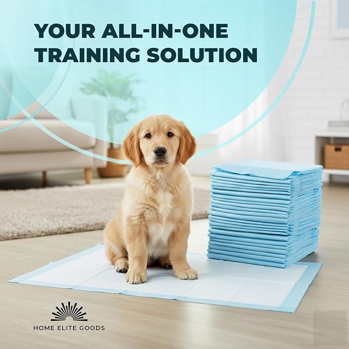 Dog Pee Pads – 23.6 x 23.6 Inch Super Absorbent Puppy Training Pads with Leak-Proof Gel Core – 40-Count Pack, Quick-Dry, Odor Control & Multi-Layer Protection