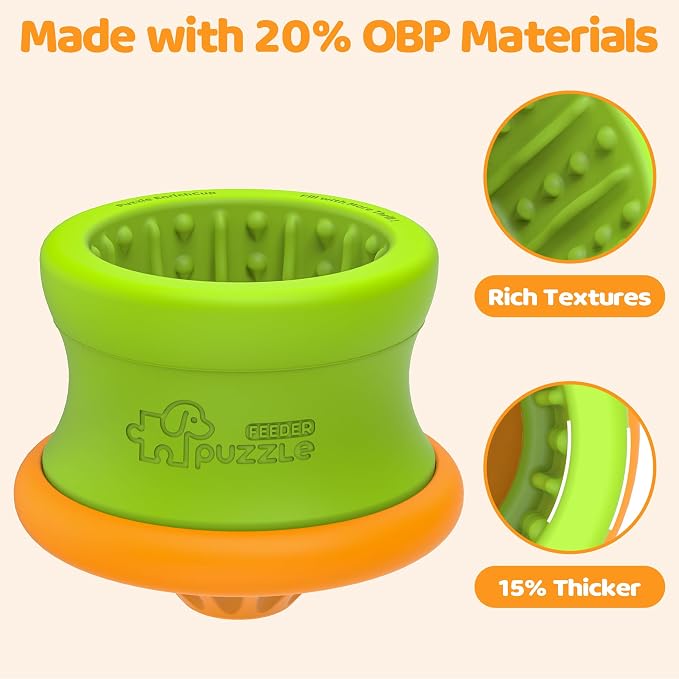 Puzzle Feeder Dog Puzzle Toys, Interactive Dog Toys to Keep Them Busy,Detachable Dog Enrichment Toys Easy to Clean, Dog Toys for Medium Dogs, Green