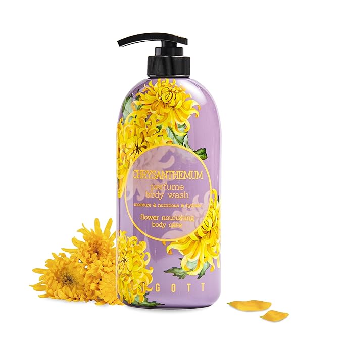 Jigott - Chrysanthemum Perfume Body Wash 25.3 FL OZ/ 750ml, Korean Beauty Cleansing Shower Gel