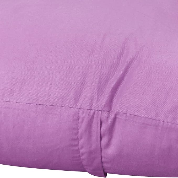 Thmyo 4-Pack 100% Cotton Comfortable Solid Decorative Throw Pillow Case, Square Cushion Cover Pillowcase Sublimation Blank Pillow Covers DIY Throw Pillowcase(18x18 inch/ 45x45cm,Pinkish Purple)