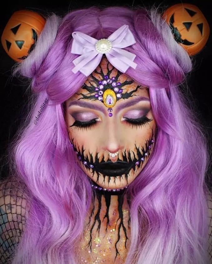Go Ho Pastel Purple Face Body Paint Stick,Water Based Washable Lavender Face Paint Stick,Non-toxic Full-coverage Cream Light Purple Body Paint for Halloween Ursula Costume Cosplay SFX Makeup