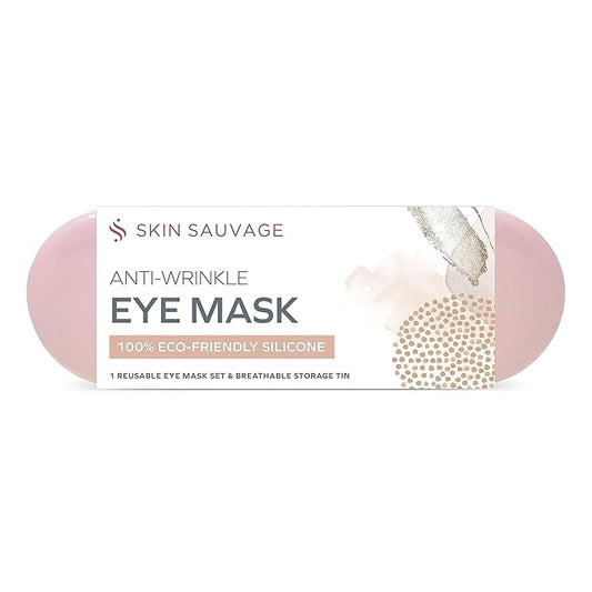 Reusable Anti-Wrinkle Silicone Eye Mask Set – Enhances Absorption for Makeup Prep +Locks in Night Cream to Boost Hydration, Smooths Under Eyes, Reusable, Comfortable, Travel Ready w/ Stylish Storage