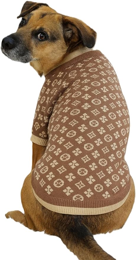 Everything Chic Luxury Dog Sweater – Soft Knit Designer Pet Outfit for Small Dogs & Puppies, XS–L, Stylish Warm Clothing for Yorkies, Chihuahuas, Dachshunds, Maltese, French Bulldog