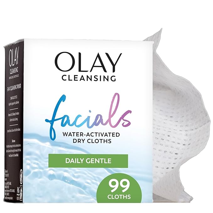 Olay Eye Makeup Remover Wipes, Daily Facials Gentle Face Cleanser for Sensitive Skin, Alcohol and Fragrance Free, Soft Face Wash Towels, Travel Essentials for Women, Dry Cloths, 99 ct (3 X 33ct)