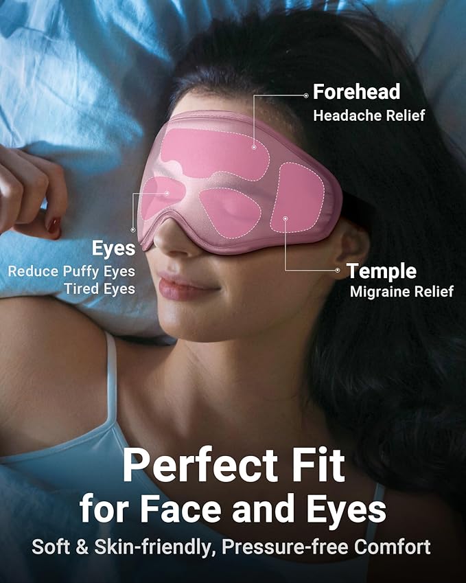Mothers Day Gifts for Women, Ice Eye Pack for Self Care Gifts, Cooling Eye Gel Sleep Mask for Puffy Eyes - Fsa Eligible Items Hsa, Perfect Birthday Gifts for Mom (Pink)