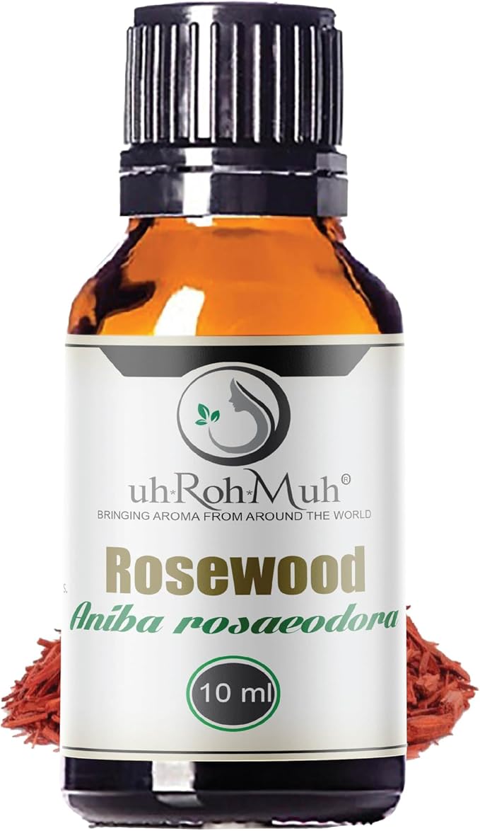Rosewood Essential Oil (Bois de Rose) 100% Pure Steam Distilled Oil from Aniba rosaeodora Wood – Aromatherapy, Diffuser, Skincare, Massage, DIY Perfumes, Natural Fragrance | Peru | 10ml