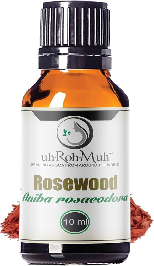 Rosewood Essential Oil (Bois de Rose) 100% Pure Steam Distilled Oil from Aniba rosaeodora Wood – Aromatherapy, Diffuser, Skincare, Massage, DIY Perfumes, Natural Fragrance | Peru | 10ml