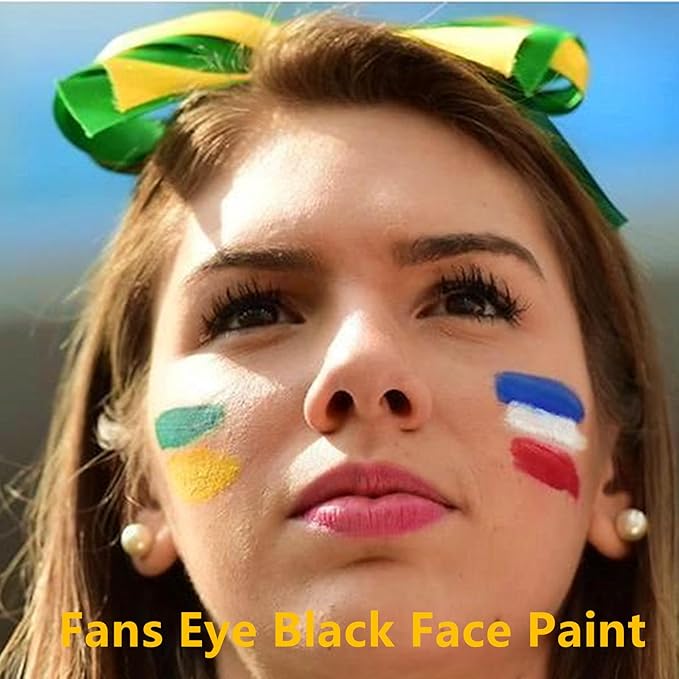 Go Ho Royal Blue Cream-Blendable Face Body Paint Stick,Easy to Color Blue Eye Black,Eyeblack Face Paint Baseball/Football Accessories,Safe Facepaint&Lip Smacking for Halloween Makeup
