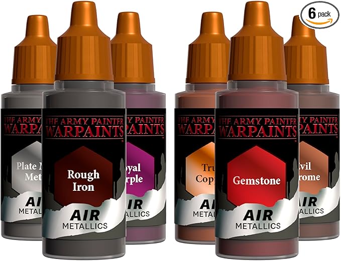 The Army Painter, Air Triads Sci-Fi Metallics - Airbrush-Ready Paint with 6 x 18 ml Pre-thinned Acrylic Spray Paints - Air Paints for D&D & Warhammer Miniatures