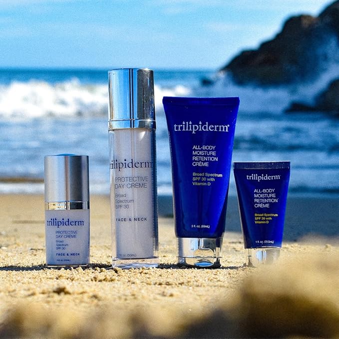 Trilipiderm Day Crème Mini .5oz, Broad Spectrum SPF 30 Protection and Anti-Aging Hyaluronic Acid On the Go All day, Travel Size