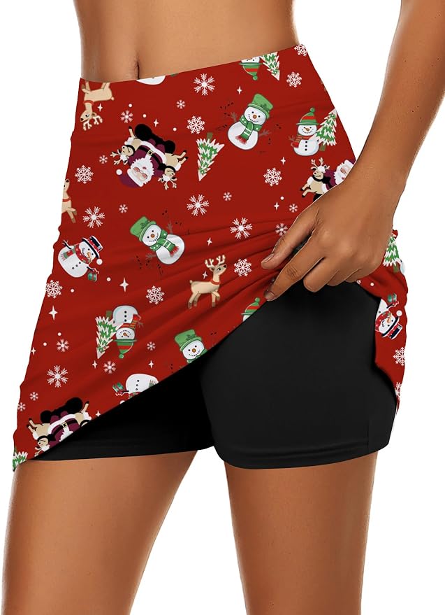 Ekouaer Women's Active Performance Skort Lightweight Skirt for Golf Tennis | Built-in Shorts, A Line, High Waisted, Tummy Control, Pickleball, Running, Workout, Sports, Skorts for Woman
