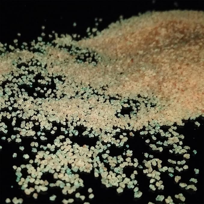 TWINKLING Glow in The Dark Crushed Glass, Broken Glass Glitter, Glow in The Dark Stones Gems Chips for DIY Resin Art Epoxy Crafts, Nail Art, Jewelry Making, Geode Painting, 0.85mm(100g) (Orange Red)