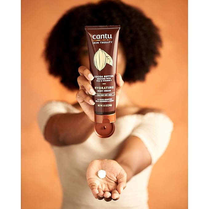 Cantu Therapy Cocoa Butter Hydrating Body Cream for very Dry Skin, 8.5 Oz