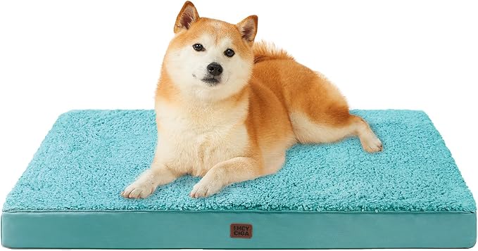 EHEYCIGA Orthopedic Dog Bed Large with Removable Washable Cover, 36x27 | Egg Crate Foam Support, Durable Oxford fabric, Non-Slip Bottom, Machine Washable, Soft Waterproof Plush Pet Bed Mat For Crate