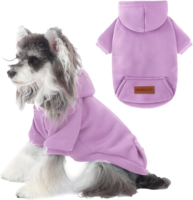 1 Pack Dog Hoodie Warm Hood Dog Sweater Cold Weather Small Dogs Sweatshirt Comfort Pet Clothes for Small Medium Dogs with Pockets Cats Chihuahua Clothes for Male Female Girl Boy Sporty Daily Wear