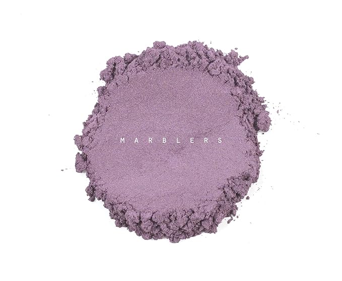 MARBLERS Fine Natural Mica Powder [Hazy Purple] 0.11oz (3g) | Highly Pigmented | Non-Toxic, Vegan, Cruelty-Free | Eyeshadow, Body Butter, Nail Polish, Nail Art | Party, Body, Face Makeup