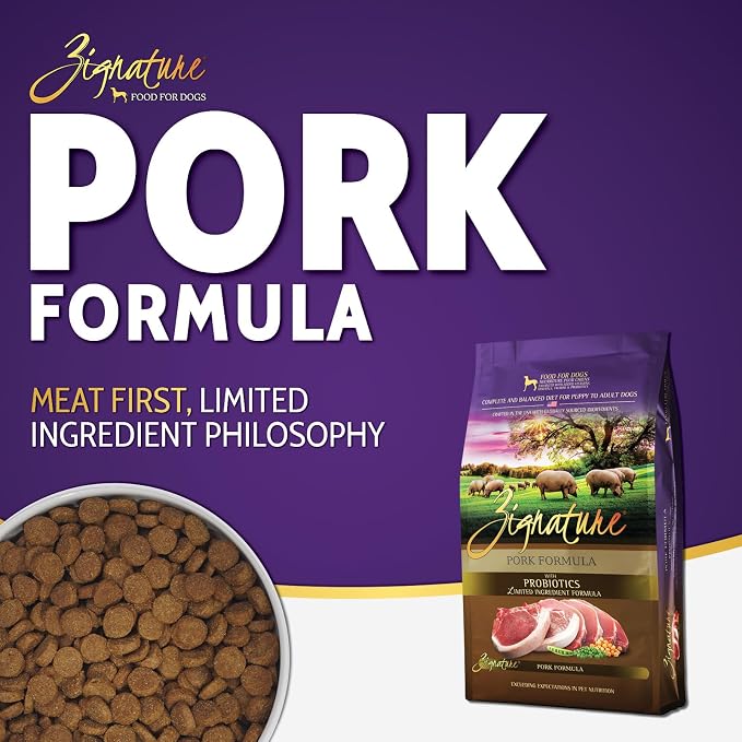 Zignature Pork Limited Ingredient Formula Dry Dog Food 25lb