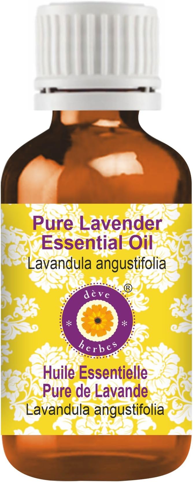 Deve Herbes Pure Lavender Essential Oil (Lavandula angustifolia) Steam Distilled 30ml (1 oz)
