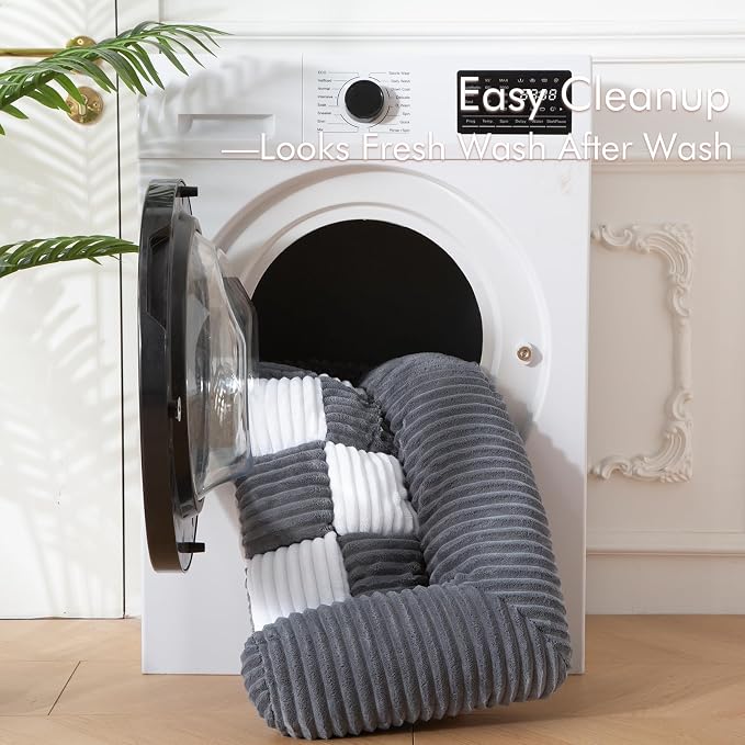 Dog Bed for Couch with Bolster, Comfy Couch Cover for Dogs Washable, Non-Slip Plush Furniture Protector, Calming Fuzzy Lounge Mat, Pet Sofa Accessories (Grey, Small)