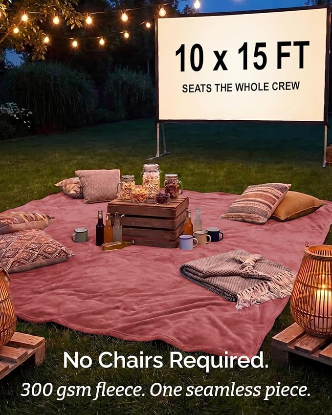 Ultra Soft Fleece Blanket Giant Blanket Size - Flannel Fleece Luxury Blanket - Lightweight for Couch Bed Chair - Thick, Warm and Breathable - All Season Cozy, Dusty Rose