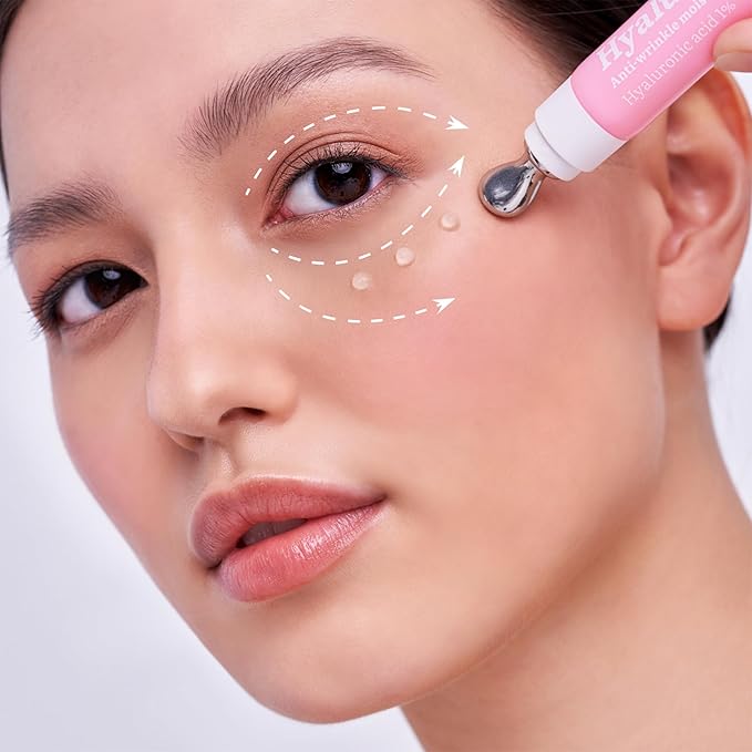 7DAYS Eye Cream Korean Skin Care with Cooling Massager – Hyaluronic Acid Under Eye Cream for Dark Circles, Puffiness & Bags, Anti Aging, Firming & Brightening Eye Care | 0.6 fl oz / 18 ml