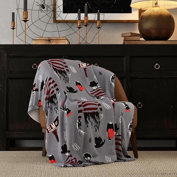Franco A Nightmare on Elm Street Halloween Horror Throw Blanket, Super Soft Cozy Plush Bedding, 50" x 70", (Officially Licensed Product)