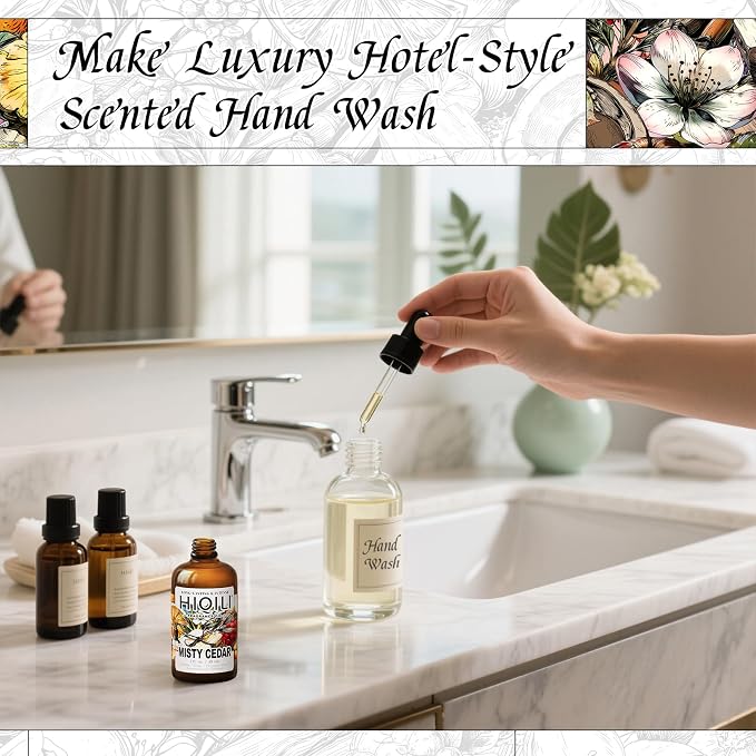 HIQILI Misty Cedar Fragrance Oil for Diffuser, Candle & Soap Making | Fresh Woody Hotel Scent For DIY Crafts, Ideal For Diffuser, Candles & Hand Wash Creation - 30mL / 1 Fl Oz