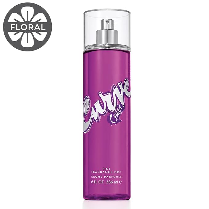 Curve Crush Fine Fragrance Mist for Women, Casual Day or Night Floral Scent, 8 fl oz