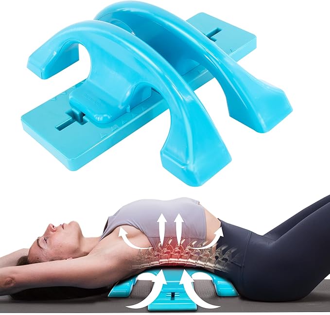 Thrival Arch Back Stretcher - Specialized Psoas Muscle Release Tool for Hip Flexor, Back, Glute, Iliacus, and Neck - Spine Decompressor, Trigger Point, and Myofascial Release – Blue