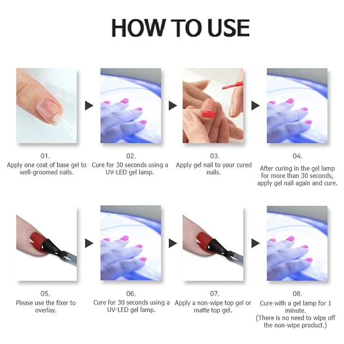 Korean 4 in 1 All In One Multi Base Overlay Top Gel Nail Polish Beauty Premium Professional Home Salon Quality Gift DIY Nail Art Long Lasting UV LED Gel 15ml