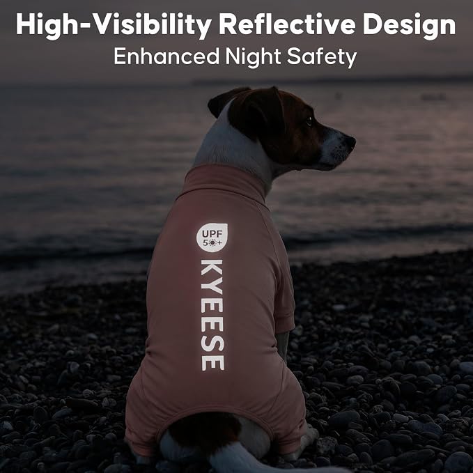 KYEESE UPF50+ Dog Sun Shirt for Medium Dog Cooling Onesie for UV Protection | Cooling Breathable Fabric, Reflective Design, Shedding Control, Skin-Friendly for Sensitive Dogs, Easy On/Off, Quick Dry