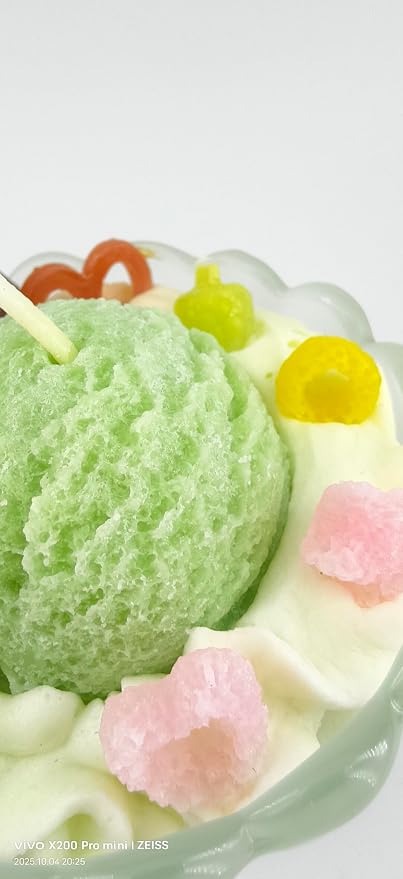 Generic Ice Cream Aromatherapy Candles, Glass Goblet, Decorative Dessert Shape, Fruit Fragrance, Birthday Festival Party Mother Gift (Iceberg Moss)