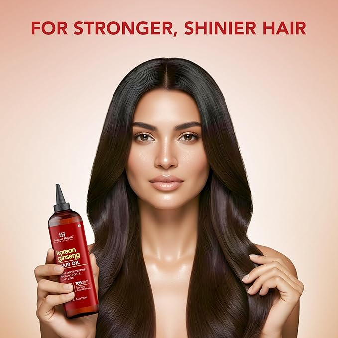 Botanic Hearth Hair Oil for Hair Growth & Hair Treatment Oils | Strengthening Dry, Frizzy, Damaged Hair & Scalp Treatment | Korean Ginseng Hair Oil – 6.7 Fl Oz