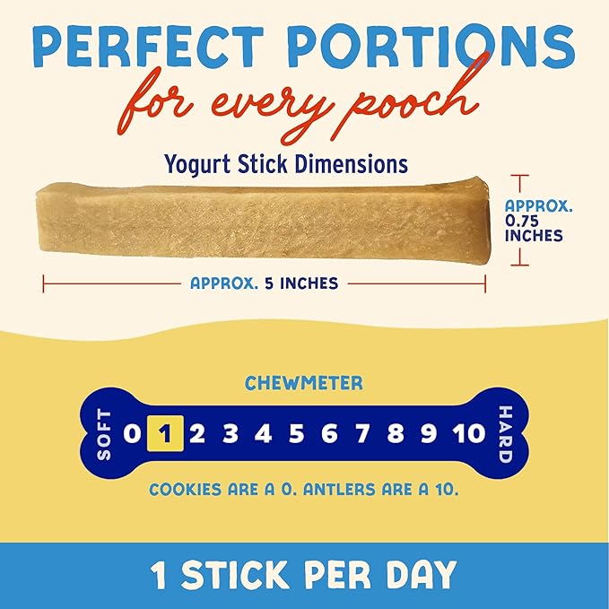Himalayan Dog Chew Yogurt Sticks, Probiotic Dog Treats, Pumpkin, 5 Treats | Dog Chews With Prebiotics, Probiotics & Protein, Digestive Support, Lactose & Gluten Free, Natural Dog Treats for All Breeds