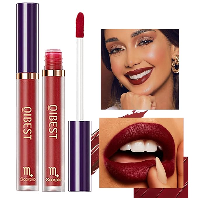 12Pcs Matte Liquid Lipstick Makeup Set, Long Lasting Waterproof Velvet Lip Gloss High Pigmented Lip Makeup Gift Sets for Girls and Women