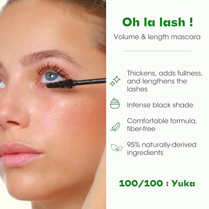 Magnifaik Oh La Lash - Mascara Volume and Length - Intense Black Mascara with Lengthening and Volumizing Fiber Free Formula - Black - 0.3 oz