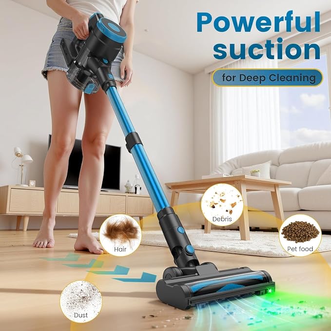 Zefiro Cordless Vacuum Cleaner, 450W 40kPa Stick Vacuum