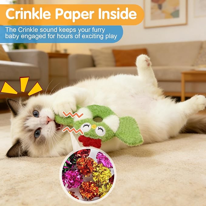 ETEKYER Cat Toys Bird, Catnip Toys for Indoor Cats, 3 Pack, 8.66 Inches