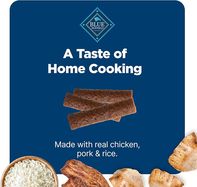 Blue Buffalo Nudges Homestyle Chicken & Pork Dog Treats, 12 oz | Real Chicken First, Generous Chewy Cuts, No Chicken By-Product, Corn, Wheat, or Soy