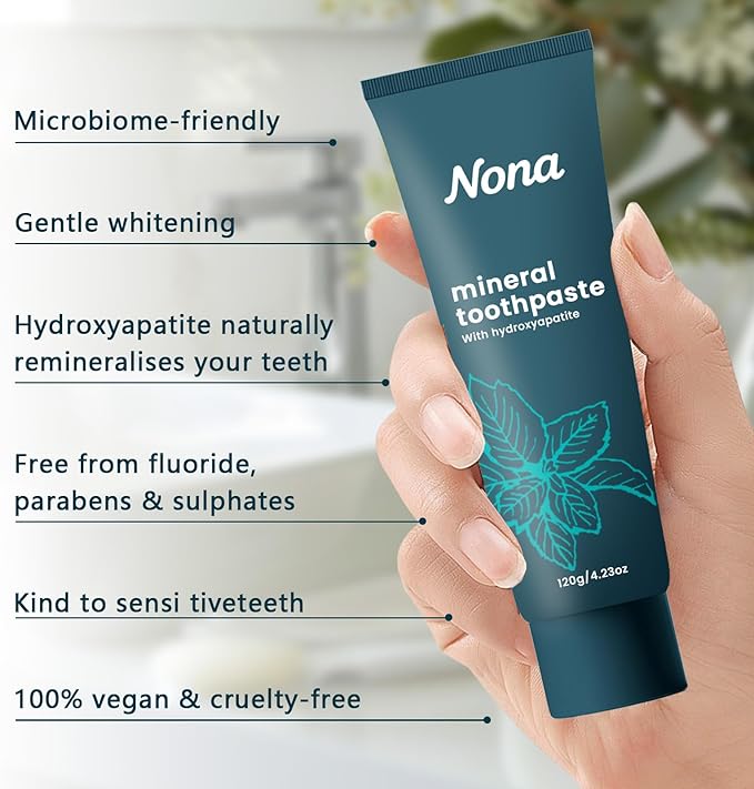 Nano Natural Probiotic Hydroxyapatite Toothpaste - Mild Mint | Fluoride-Free, Remineralizes Teeth, Freshens Breath, Suitable for Sensitive Teeth, Daily Oral Care (2pcs)