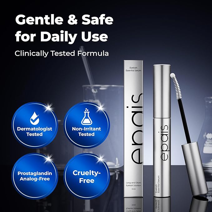 EPAIS Eyelash Growth Serum & Lash Conditioner, 7 Peptide & Biotin Formula for Longer & Fuller Looking Lashes and Brows, Prostaglandin-Free, Jumbo 30ml (6+ Month Supply), Korean Lash Serum