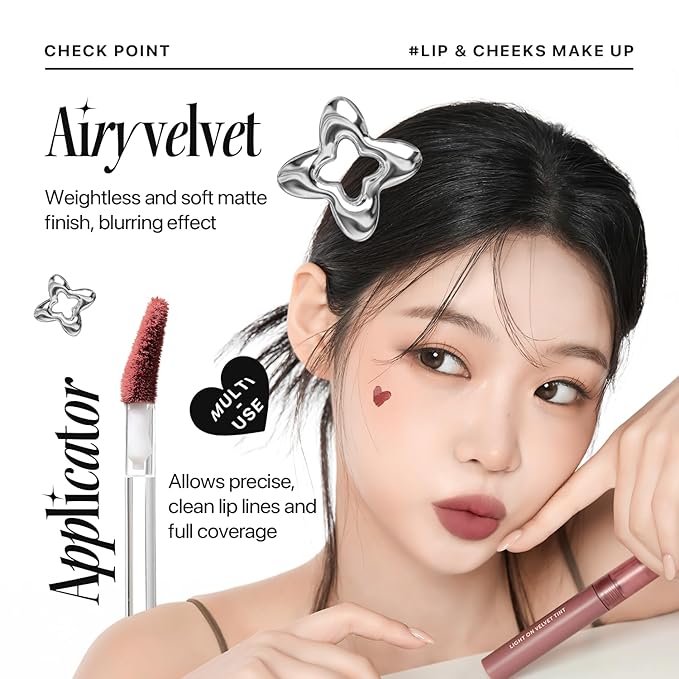 Nature Republic Light on Velvet Tint (05 MOOD FIG) | High Pigment, Weightless Lip Tint with Velvety Matte Finish, Smooth Texture, Non-Sticky Formula, Stocking Stuffers