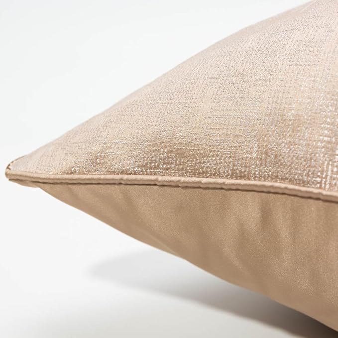vctops Gold Decorative Luxurious Throw Pillow Covers Jacquard Square Cushion Cases Pillowcase for Bed Sofa Couch Chair Car Home Decor (Gold F,20"x20")
