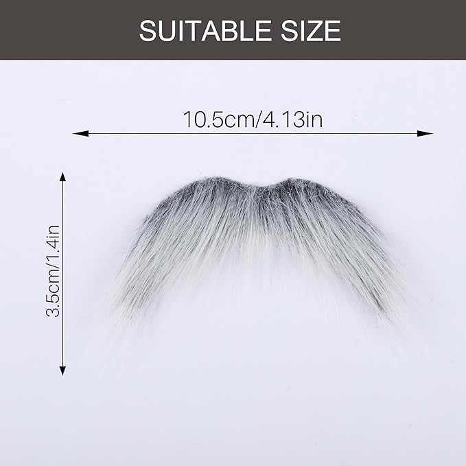 Fake Mustache for Men Classic Halloween Self Adhesive Fake Beard Novelty Stick On Fake Mustaches