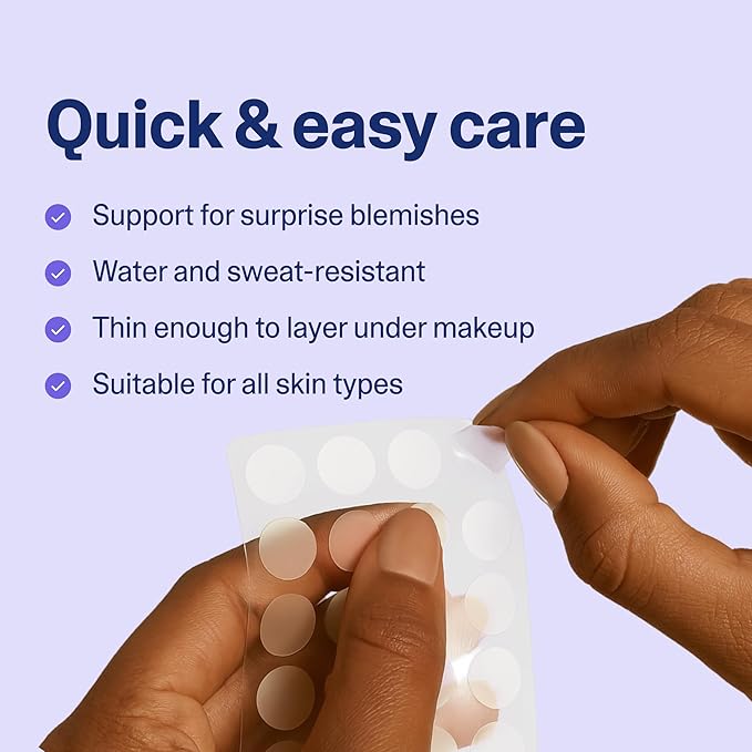 Curology Emergency Spot Pimple Patches for Face, Hydrocolloid Pimple Patches Fast-Acting, 80 Count