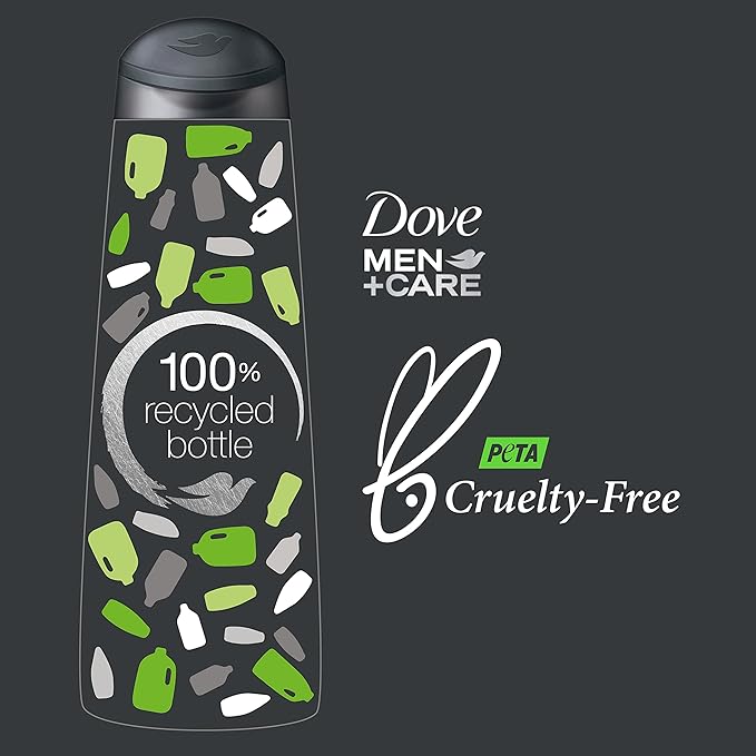 Dove Men+Care Fortifying 2 in 1 Shampoo and Conditioner Fresh and Clean with Caffeine for Normal to Oily Hair Helps Strengthen Thinning Hair 3 oz (Pack of 3)