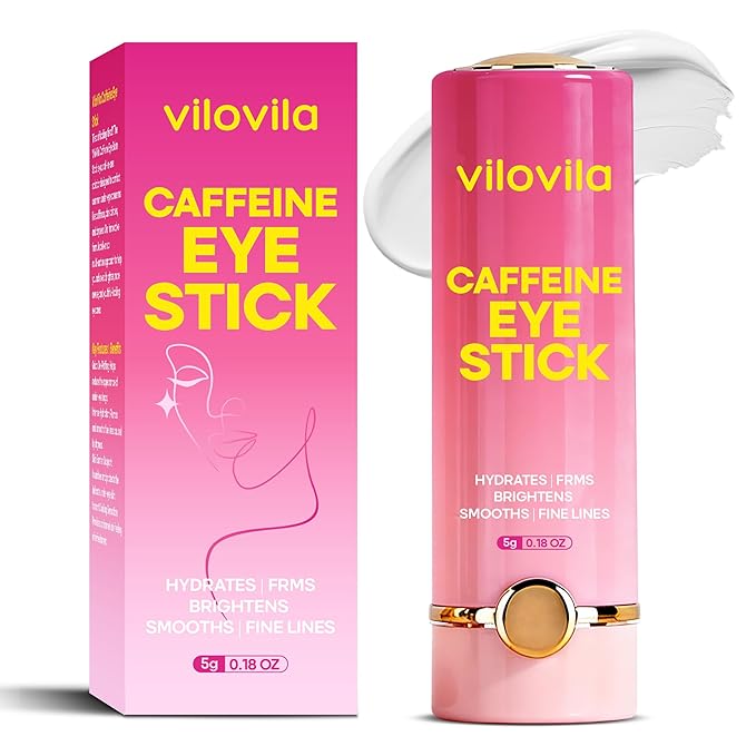 Caffeine Eye Stick (0.18 oz), Under Eye Brightener & Dark Circle Treatment, Cooling Look Balm with Niacinamide & Hyaluronic Acid, Peri-Ocular Balm Stick for Puffiness, Fatigue